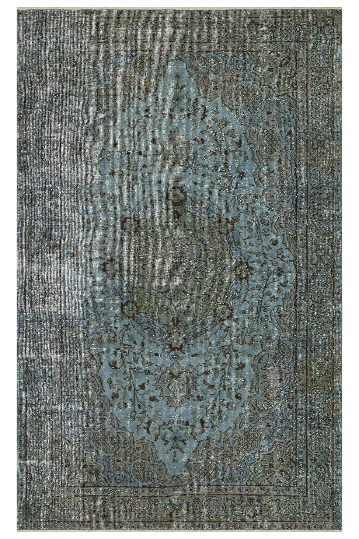Şık Vintage Yün Ipek Halı - 169x267 Cm 9938