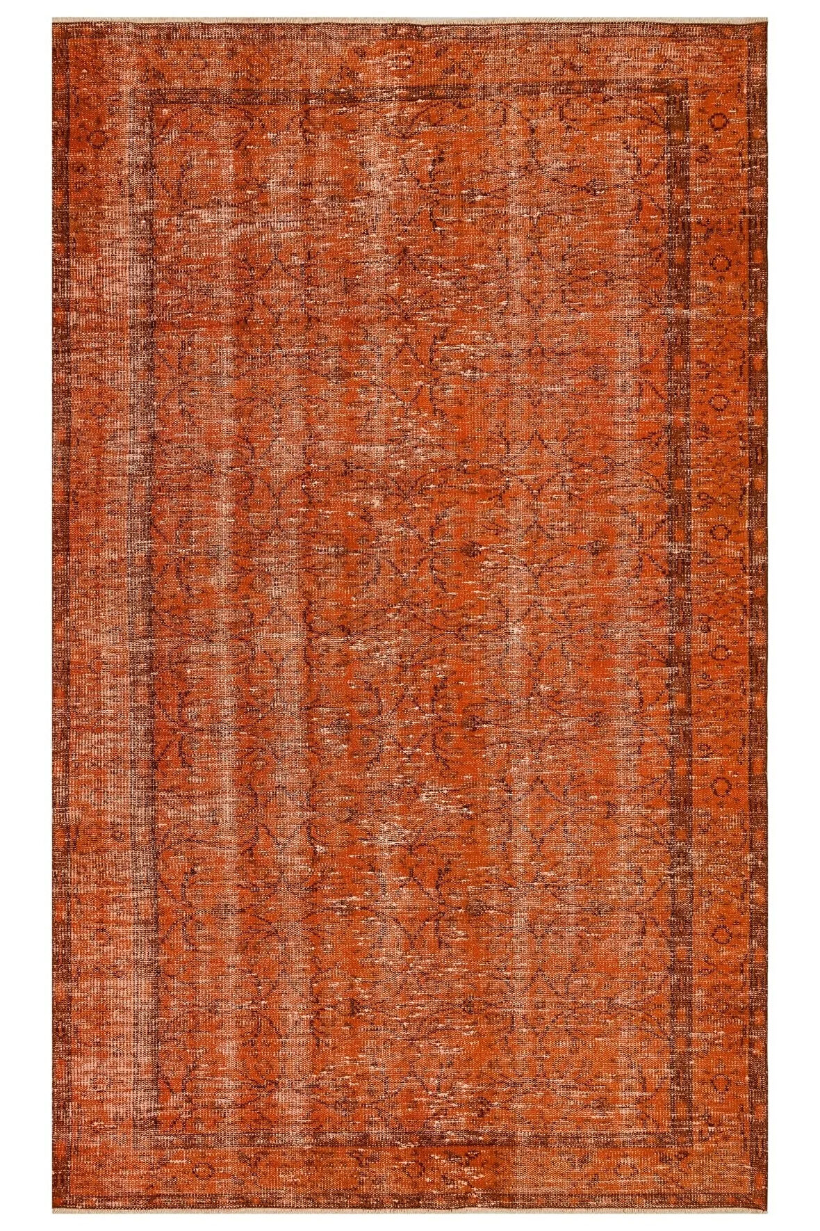 Trendy Vintage Eskitme Patchwork Jüt Kilim Halı - 153x256 Cm 9948
