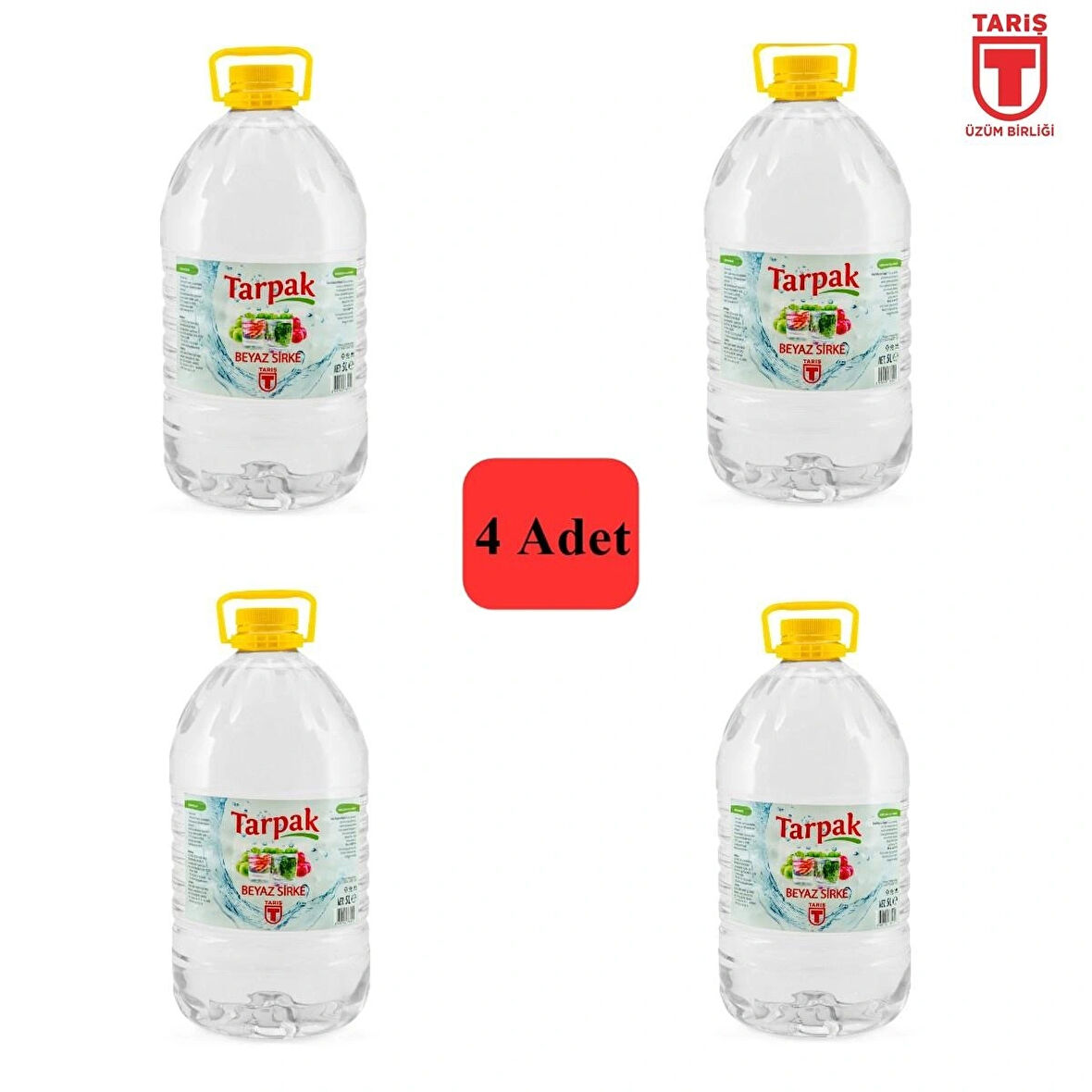 Tariş Tarpak Beyaz Sirke 5 Lt Pet Dar Ağız