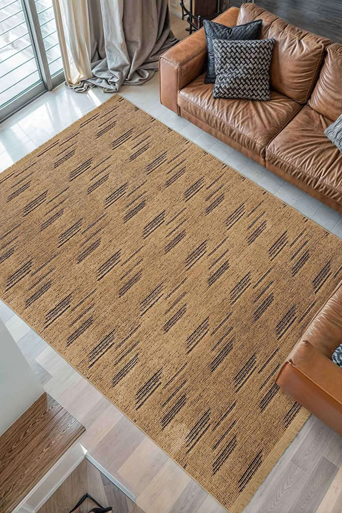 Sierra 3 0302 Makinede Yıkanabilir Kaymaz Taban Şönil Dokuma Halı