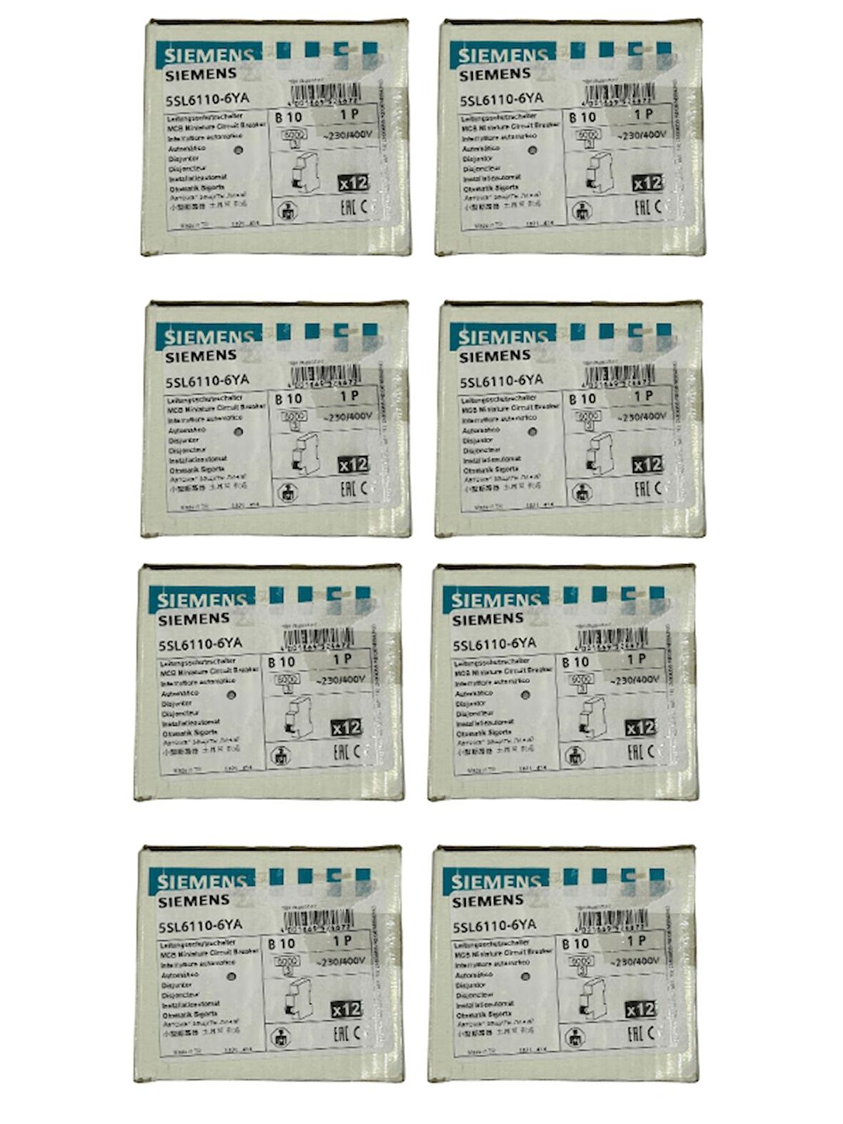 Siemens B10 1P Otomatik Sigorta (8 Adet)