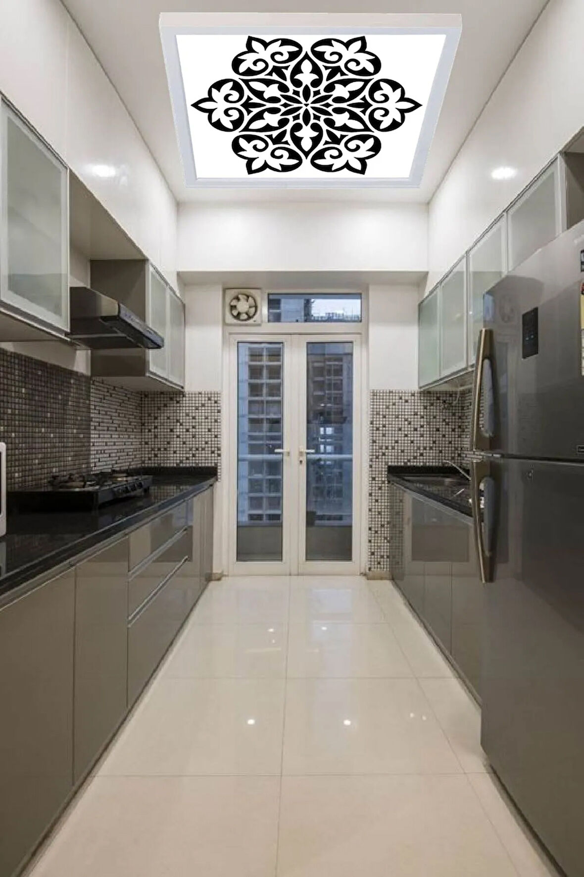 Mutfak Led Avize Şık Desenli Led Avize 60w Tavana Model Modern Led Avize, Beyaz Işık,