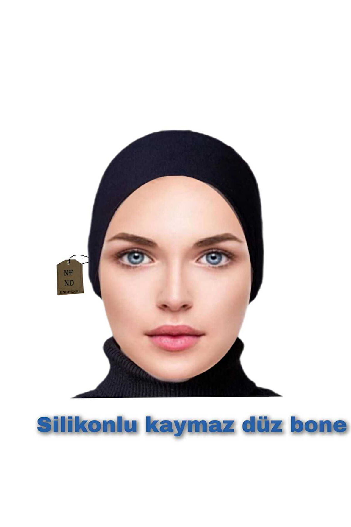 SİLİKONLU DÜZ BONE KAYMAYAN TESETTÜR HİJAB İÇ BONE DİKİŞSİZ SİYAH