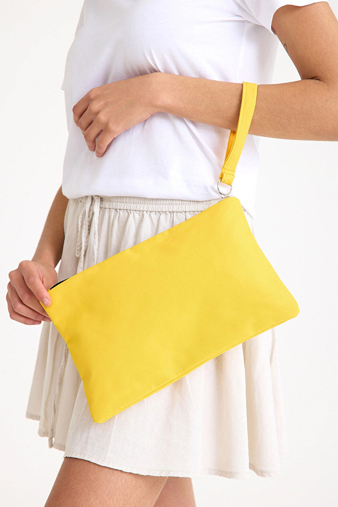 Premium Kadın Renkli Astarlı Fermuarlı Clutch El Çantası Portföy
