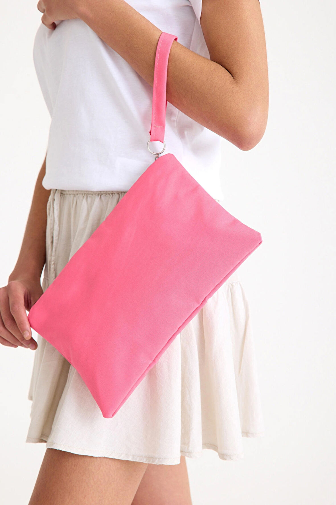 Premium Kadın Renkli Astarlı Fermuarlı Clutch El Çantası Portföy