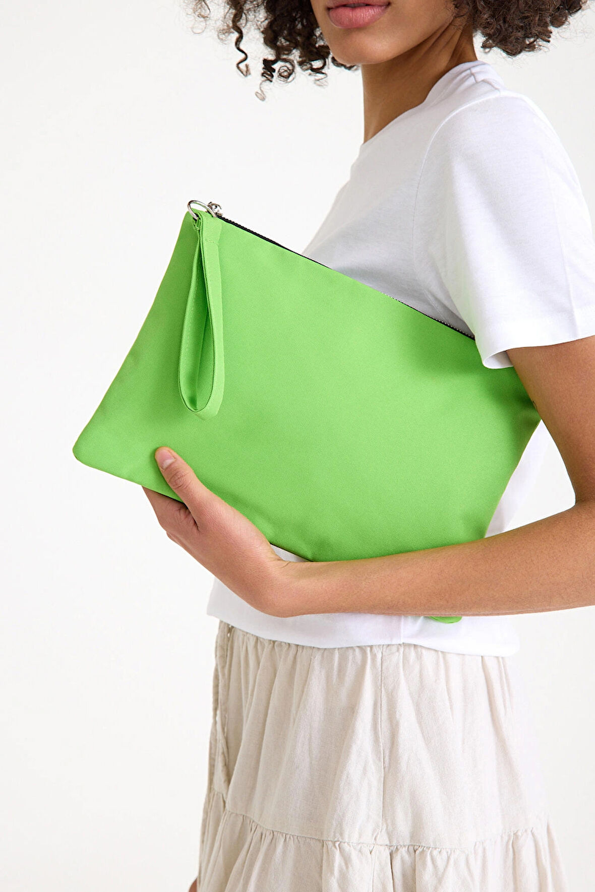 Premium Kadın Renkli Astarlı Fermuarlı Clutch El Çantası Portföy