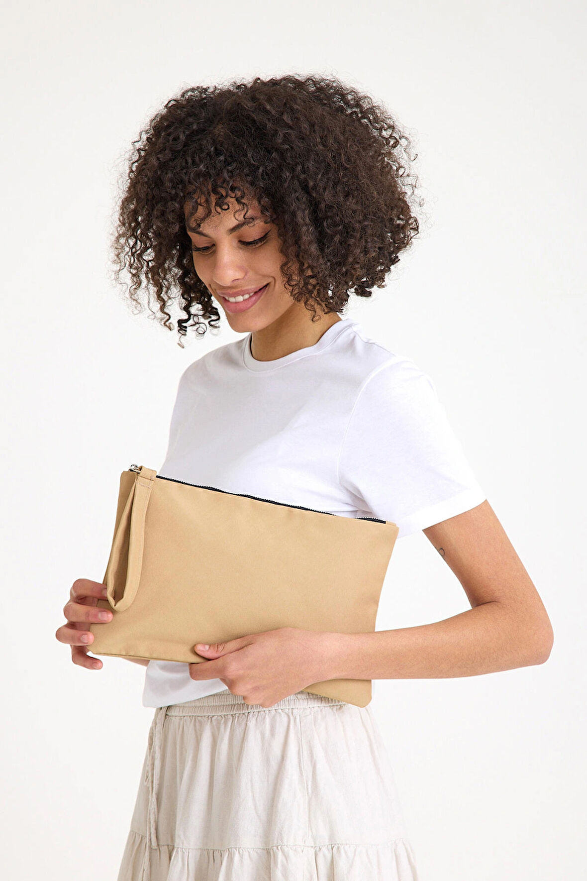 Premium Kadın Renkli Astarlı Fermuarlı Clutch El Çantası Portföy