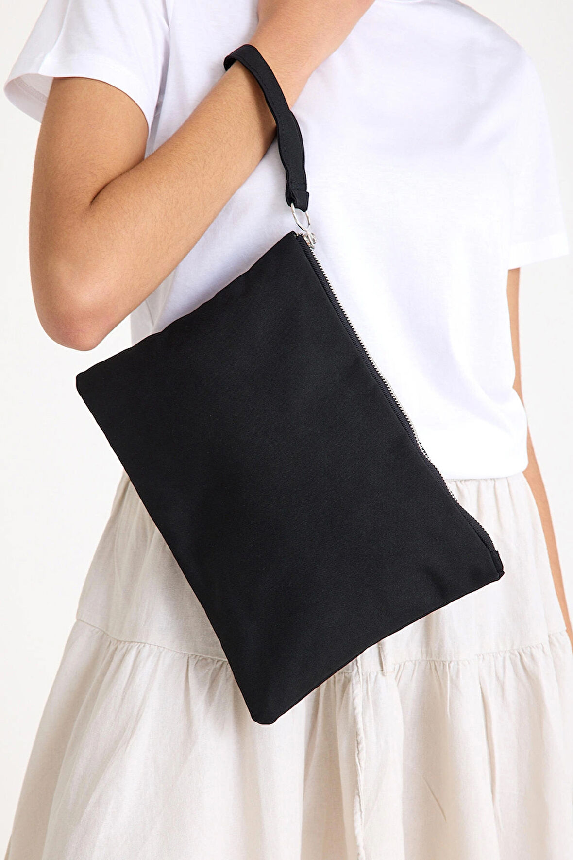 Premium Kadın Renkli Astarlı Fermuarlı Clutch El Çantası Portföy
