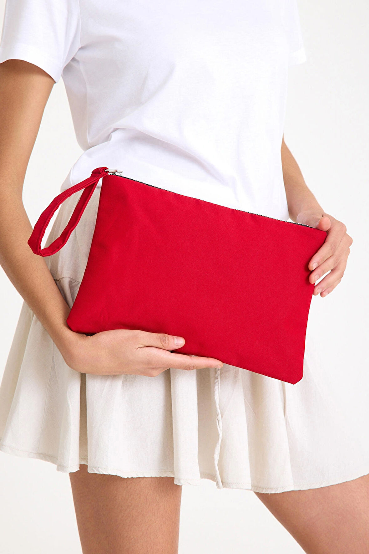 Premium Kadın Renkli Astarlı Fermuarlı Clutch El Çantası Portföy