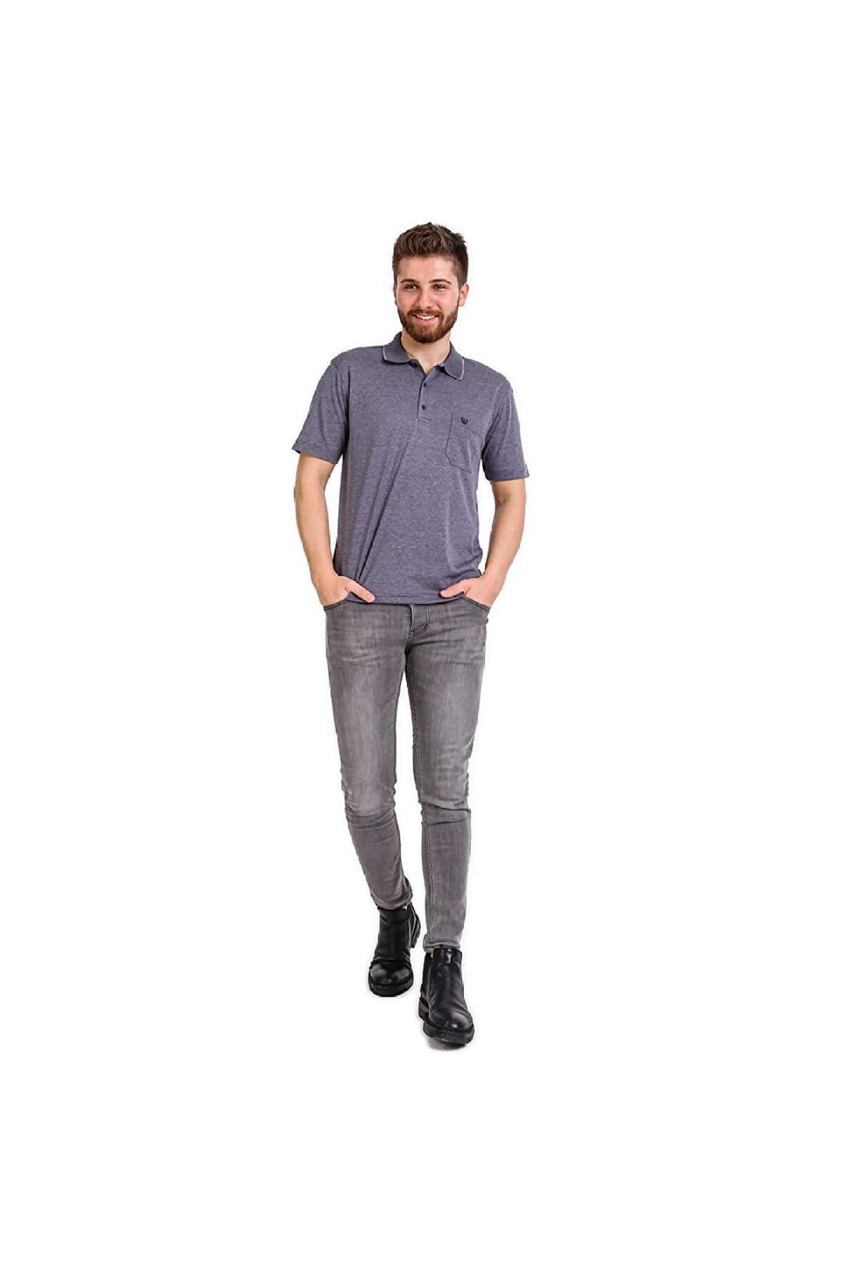 SİMENTİ POLO YAKA RAHAT KALIP CEPLİ TSHİRT ÖZEL ÜRETİM REGULAR FİT