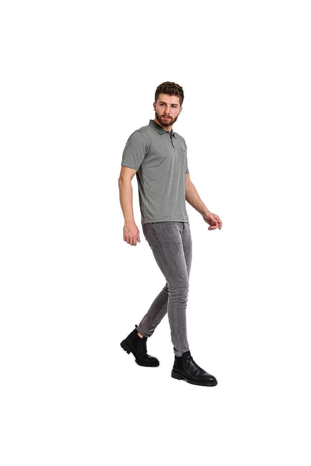 SİMENTİ POLO YAKA RAHAT KALIP CEPLİ TSHİRT ÖZEL ÜRETİM REGULAR FİT