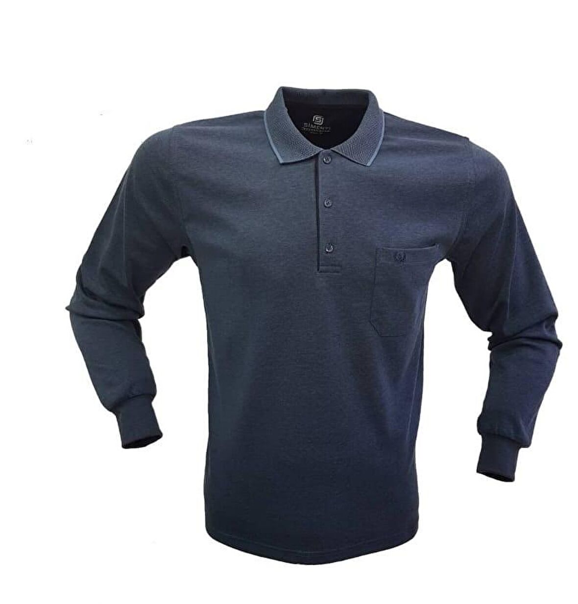 SİMENTİ POLO YAKA UZUN KOL CEPLİ RAHAT KALIP ÖZEL ÜRETİM SWEATSHİRT