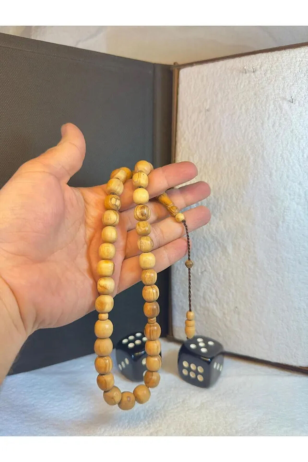 Şimşir Ağacı Tesbih Küre Kesim 14mm T-32
