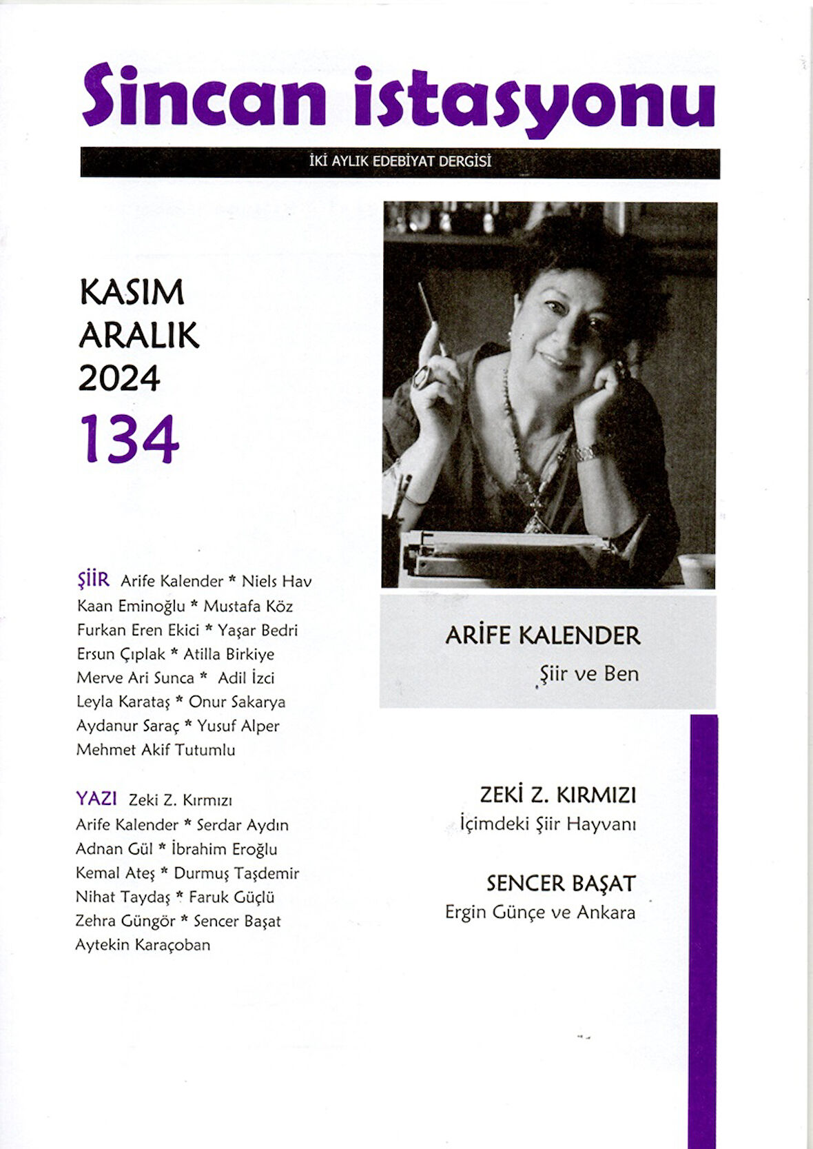 Sincan İstasyonu Dergi 134.Sayı Kasım-Aralık 2024