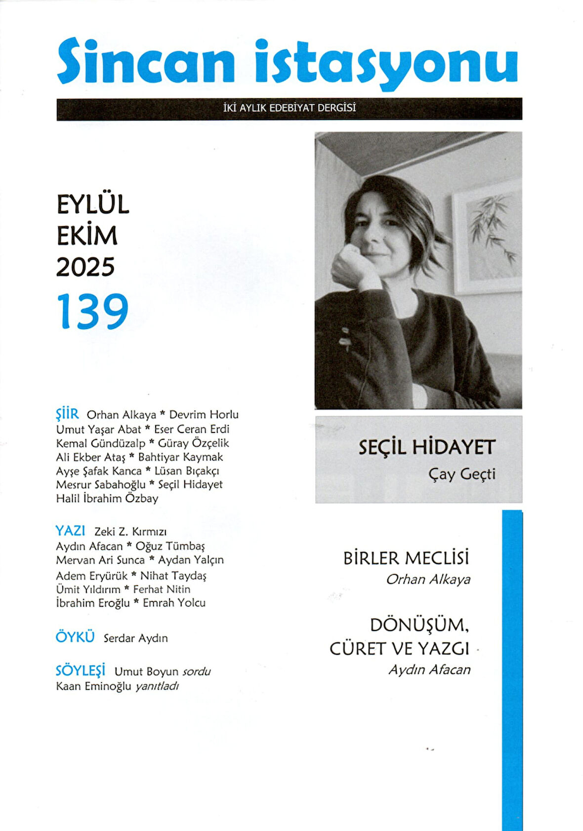 Sincan İstasyonu Dergi 139.Sayı Eylül- Ekim 2025