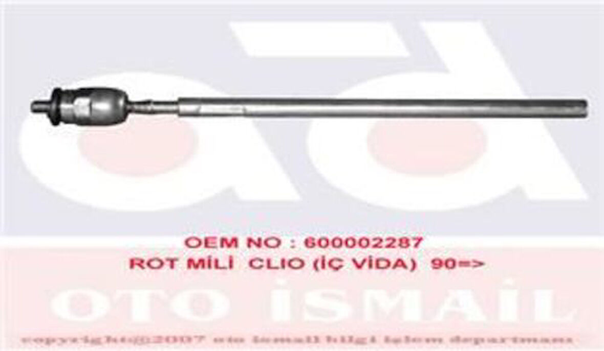 Sismak 120812 Rot Mili İç Vida Clio 90- 600002287