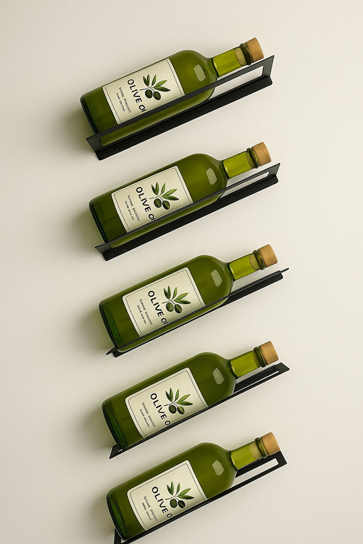 🍾 1 Adet Metal Şişe Rafı Dekoratif Şarap Rafı DUVAR MONTAJLI Düzenleyici SİYAH 🍾