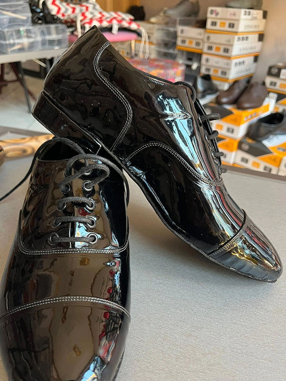 İTALYAN STİL SİYAH RUĞAN ERKEK TANGO, DANS VE SALON AYAKKABISI