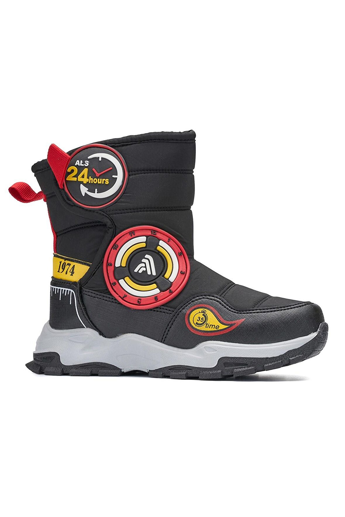 Unisex Günlük Çocuk Yüksek Kalın Kaymaz Taban Cırtlı Kürk Astarlı Soğuk Geçirmez Kar Botu  2221