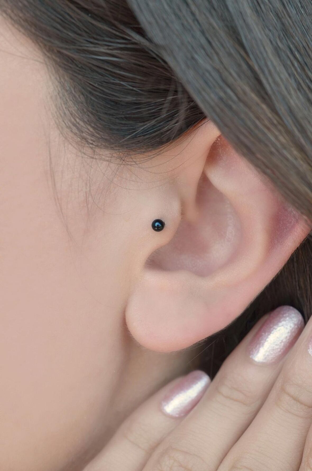 Siyah Çelik Top Piercing 6 mm
