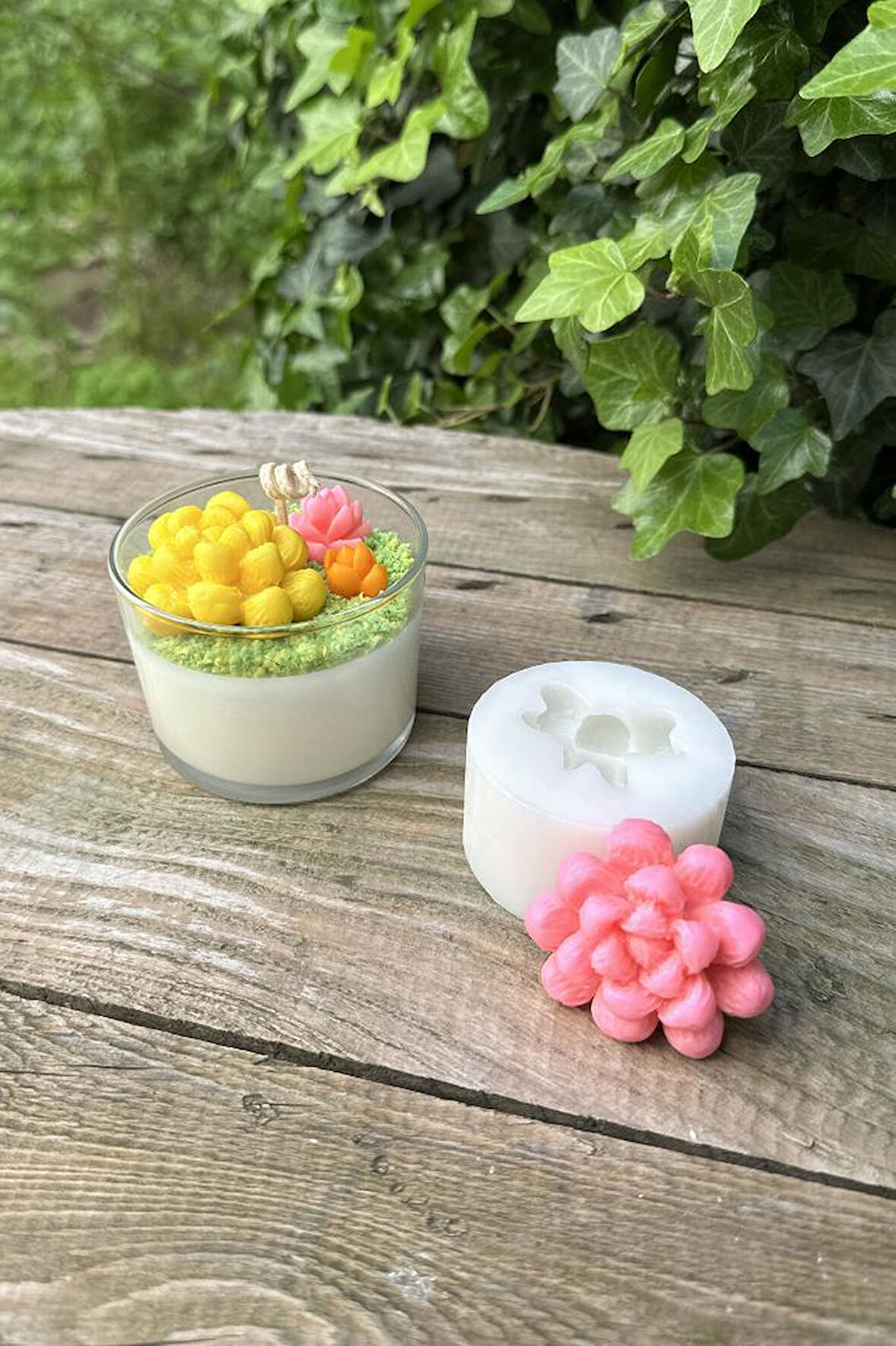 Obtusa Sukulent Mum Kalıbı (Silikon) (1 Adet)