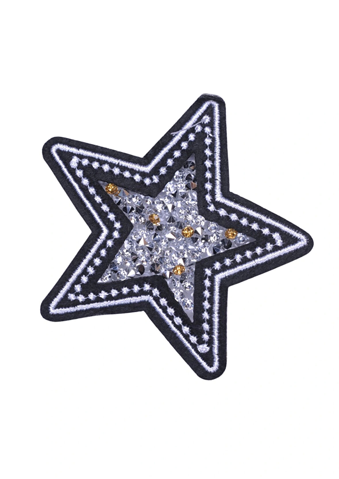Aplike Ütü İle Yapışan Taşlı Yıldız Arma 5 Cm