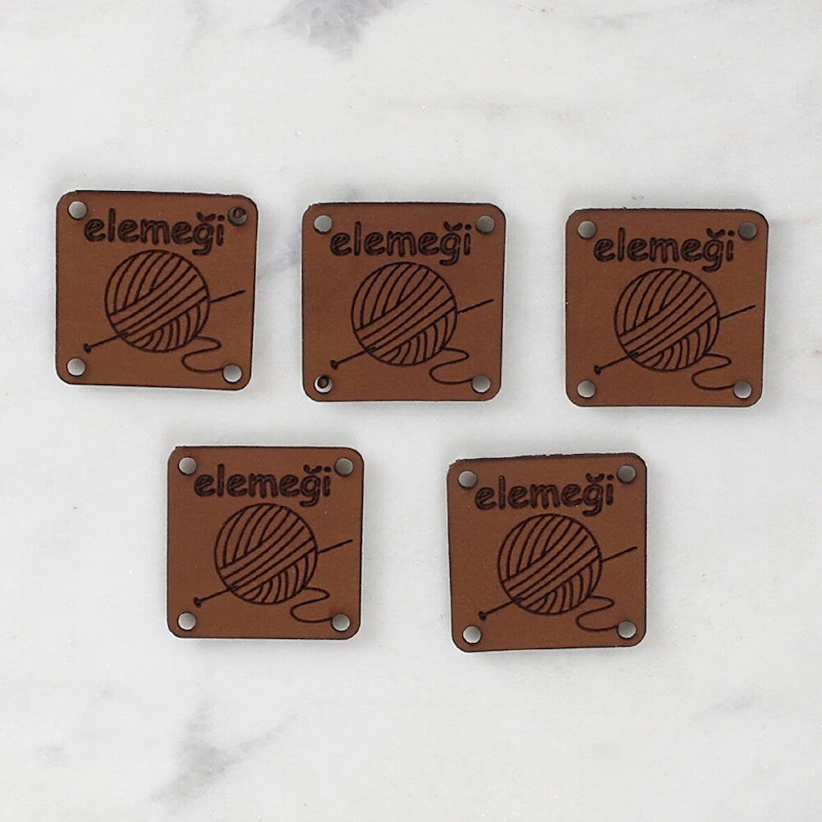 Leyloş Crafts Elemeği Deri Arma 5 Adet  - 1585