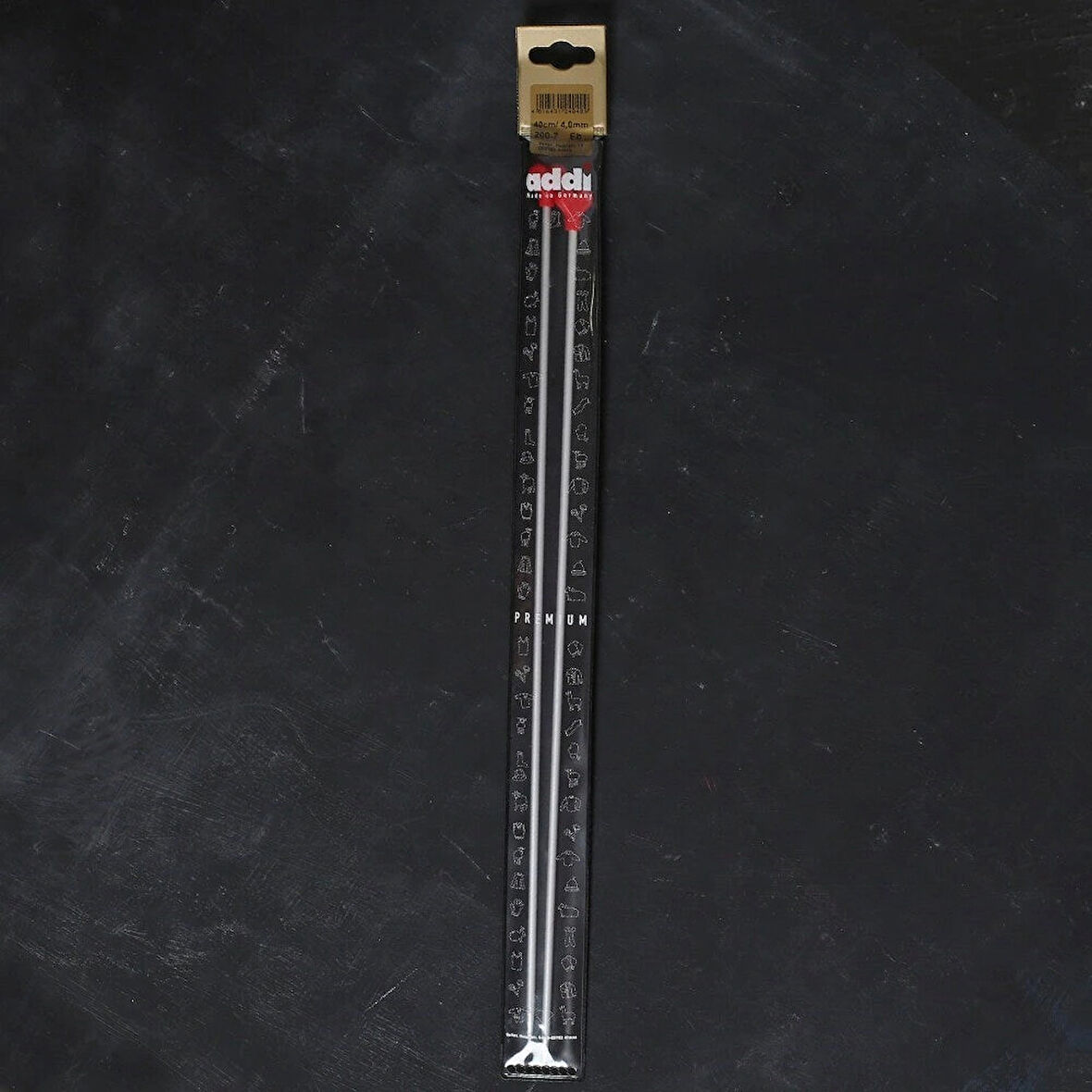 Addı Kalpli 4mm 40cm Klasik Alüminyum Örgü Şişi -