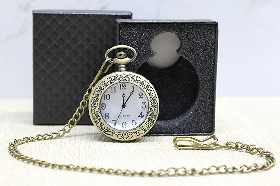 Özel Kutulu Antik Köstekli Saat Model 3