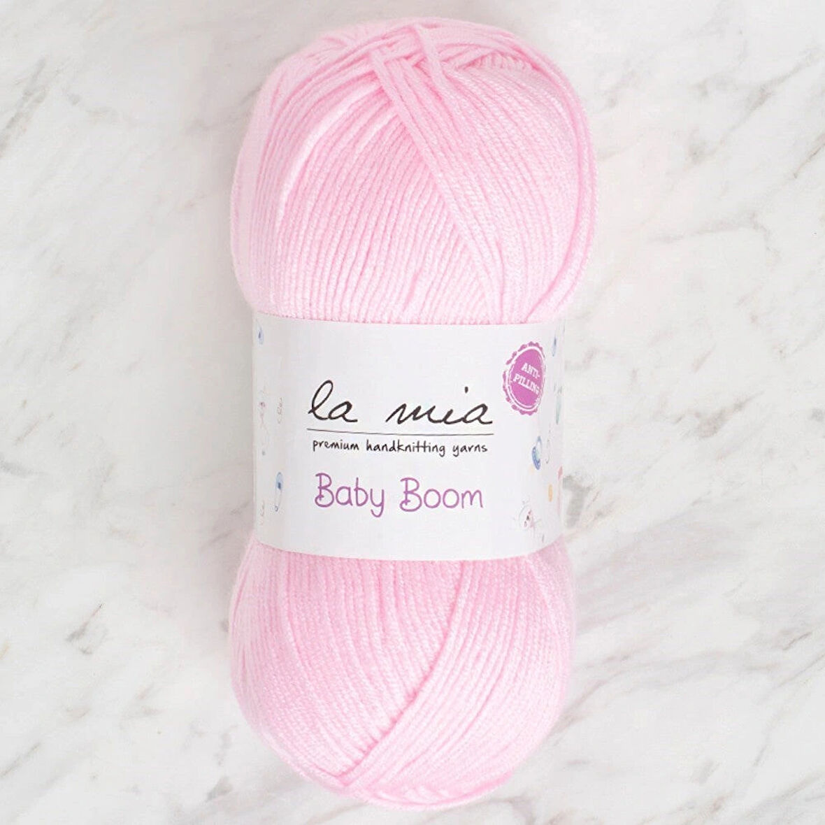 Leyloş Baby Boom Bebe Pembe El Örgü İpi - 782 - 34119