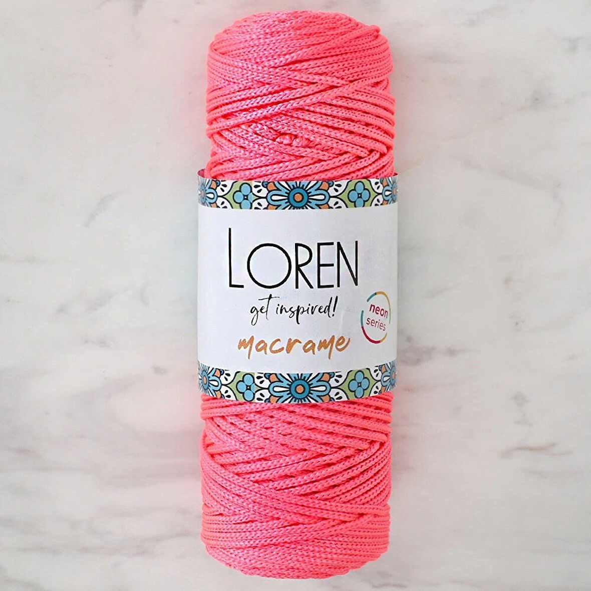 Leyloş Macrame Neon Pembe El Örgü İpi - L116