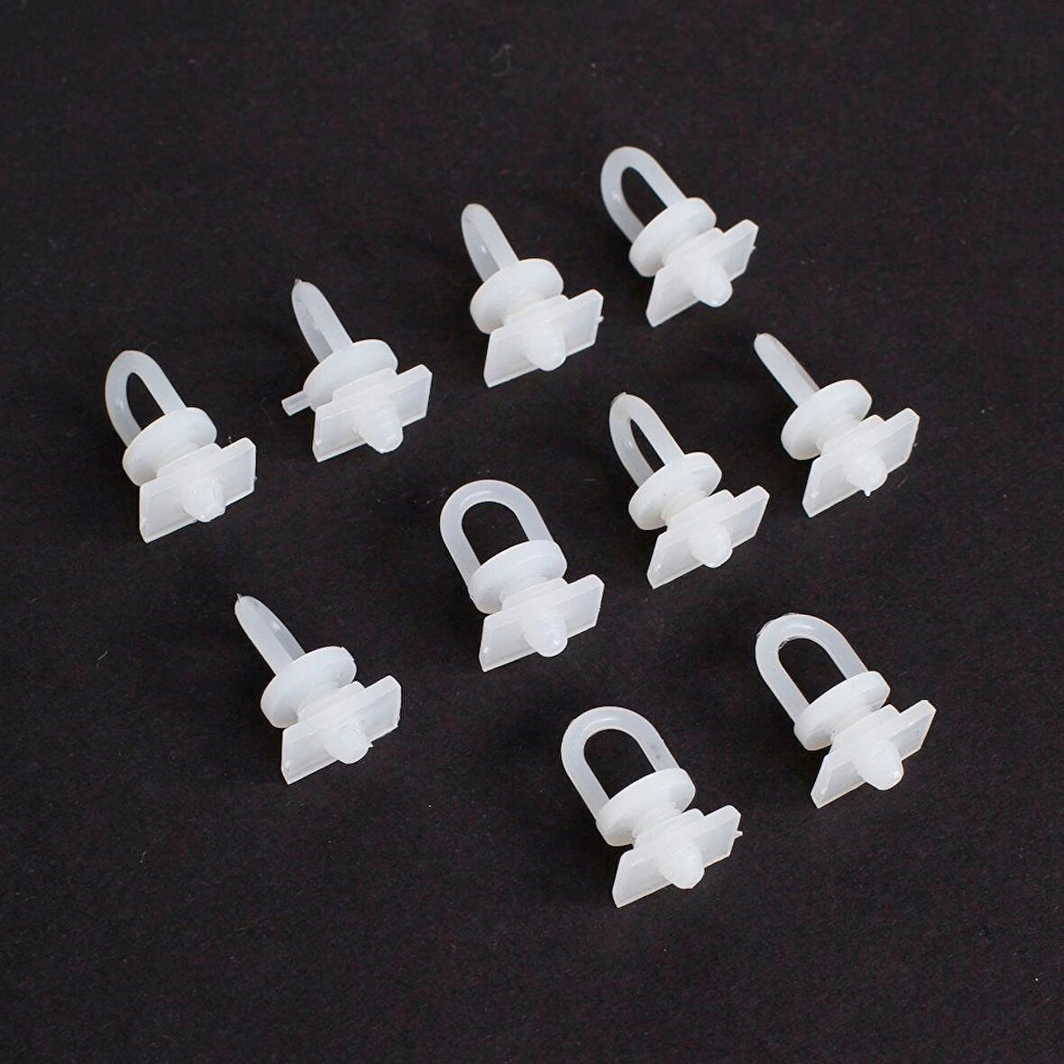 Leyloş Perde Düğmesi 10 Adet Dikdörtgen Tabanlı