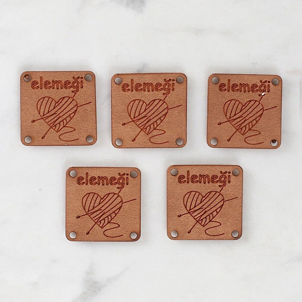 Leyloş Crafts Elemeği Deri Arma 5 Adet - 1571