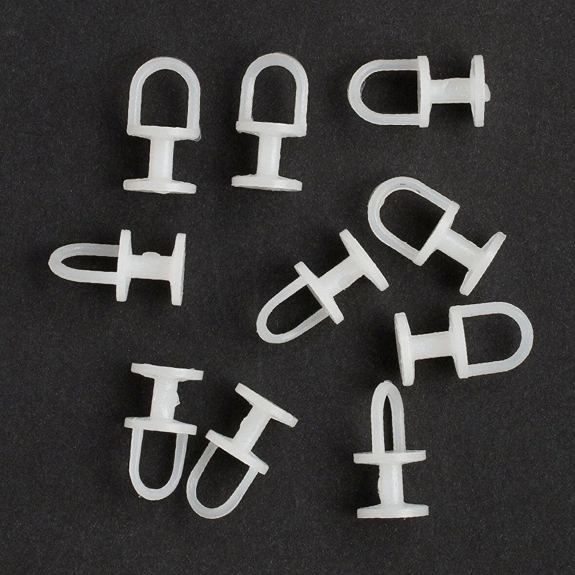 Leyloş Perde Düğmesi 10 Adet Yuvarlak Tabanlı