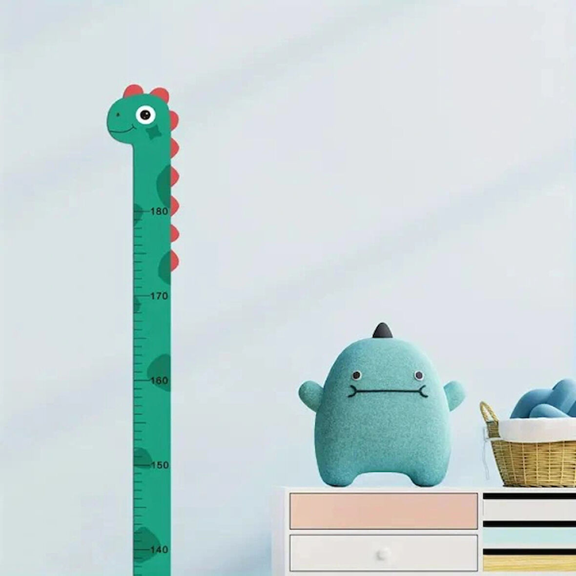 Sevimli Dinozor Boy Ölçüsü Sticker