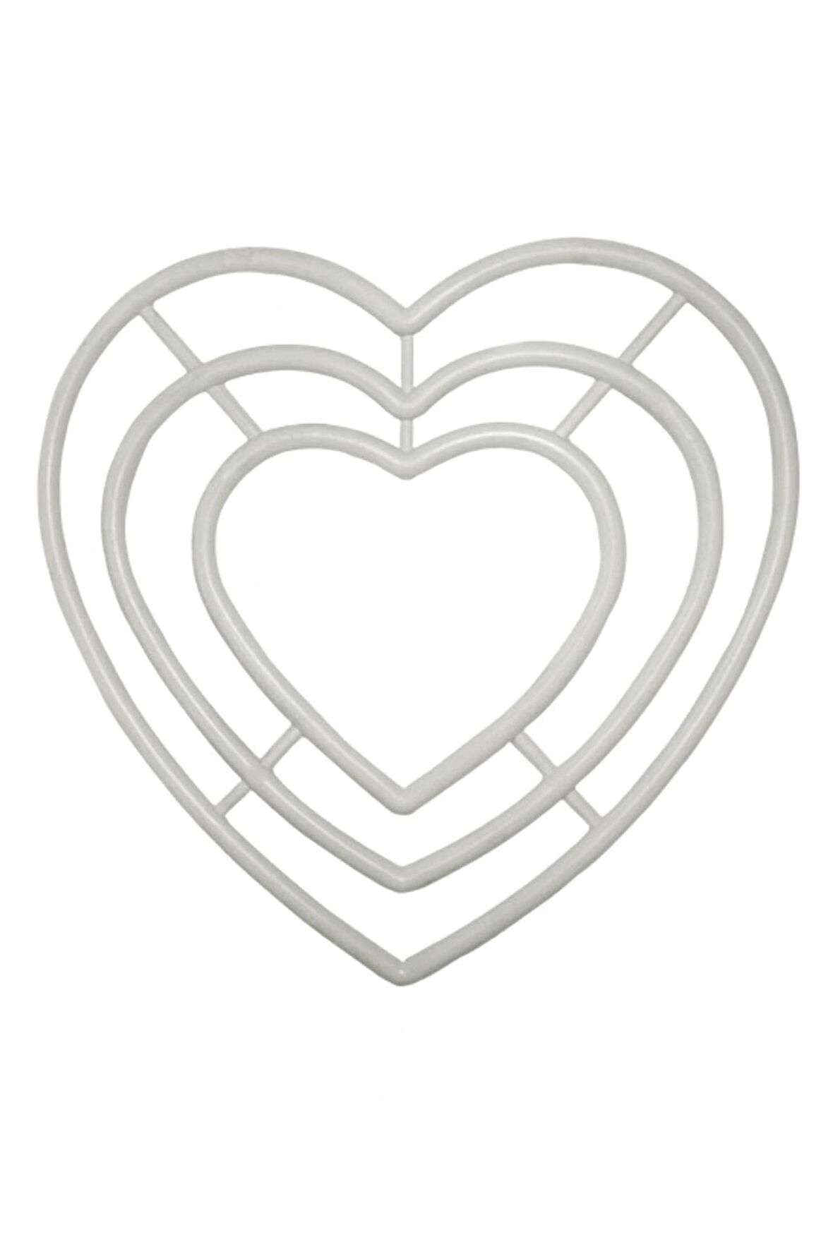 Kalp Makrome Halkası 3'lü 20 Cm