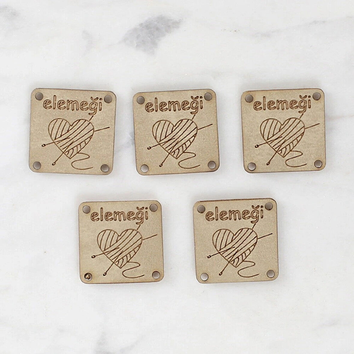 Leyloş Crafts Elemeği Deri Arma 5 Adet - 1569