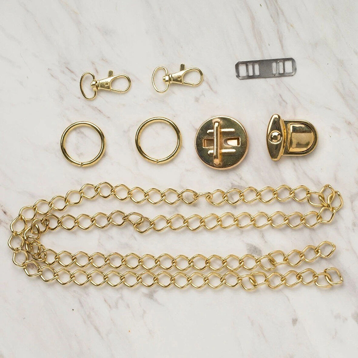 Leyloş Çanta Aksesuar Seti Altın