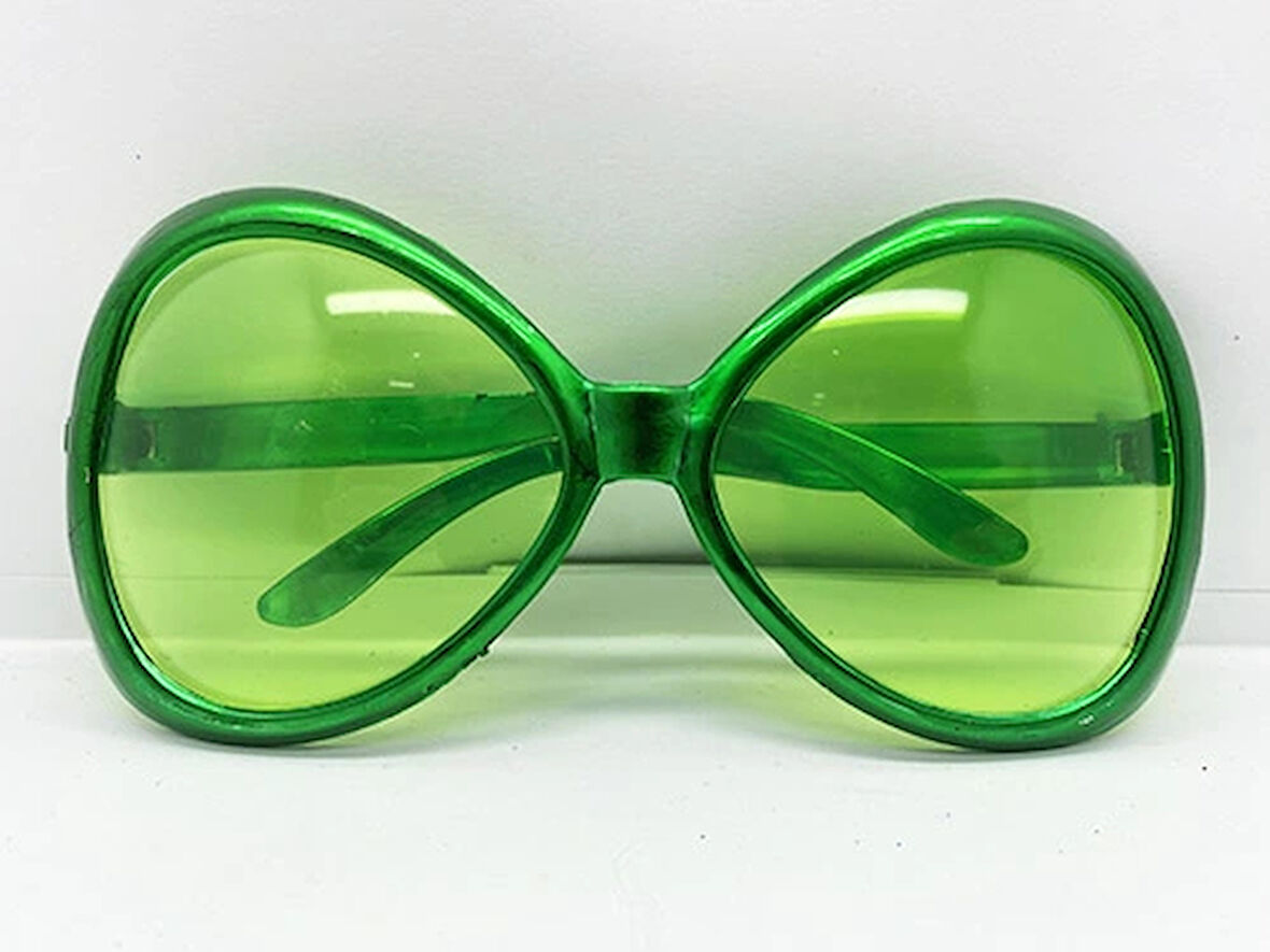 Yeşil Renk Yeşilçam Nostalji 80li Yıllar 90lı Yıllar Parti Gözlüğü  7x16 Cm