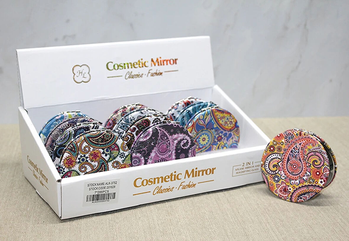 Taşlı El Aynası Yuvarlak İnce Model 2