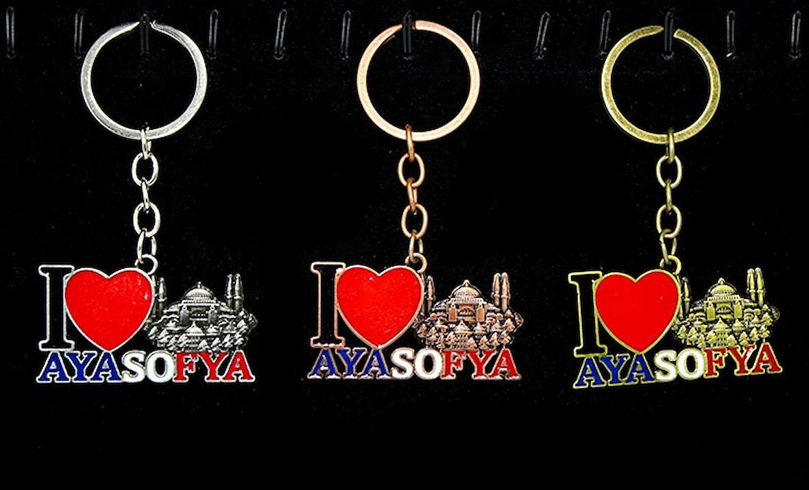 Metal Ayasofya Anahtarlık (ı Love Ayasofya)