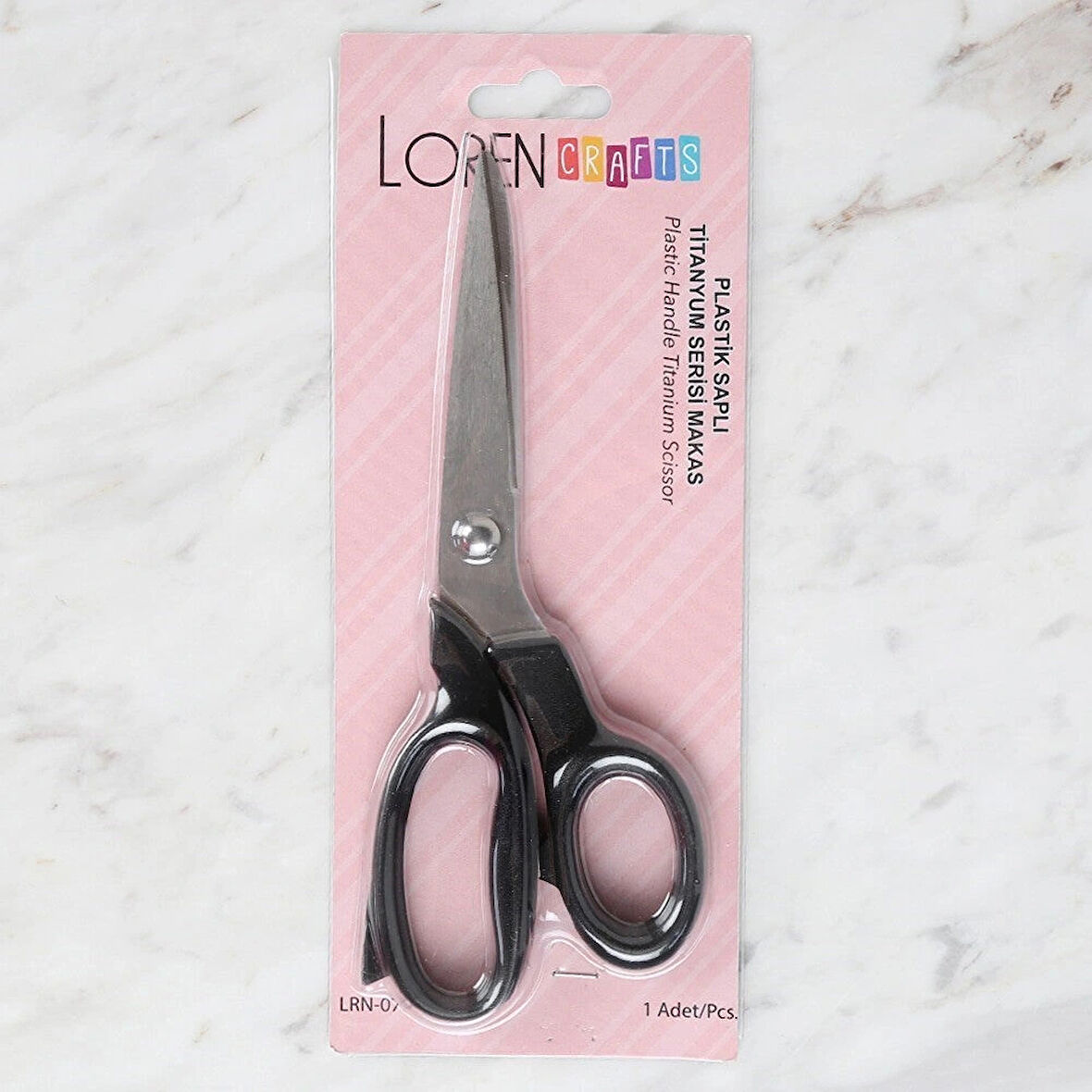 Leyloş Crafts Plastik Saplı Titanyum Makas Siyah Lr
