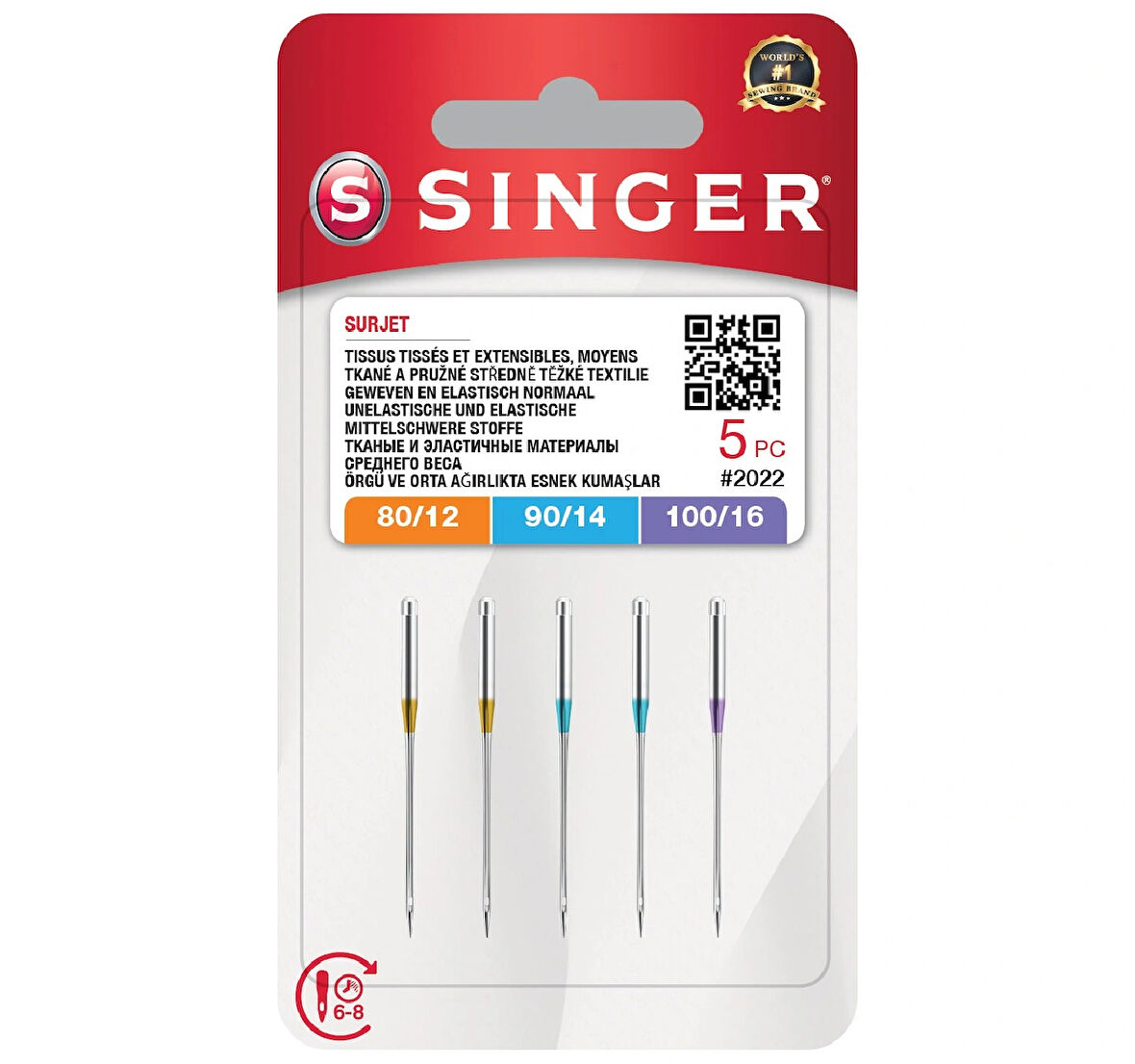 Overlok İğnesi Karışık (2x12, 2x14, 1x16 No.)