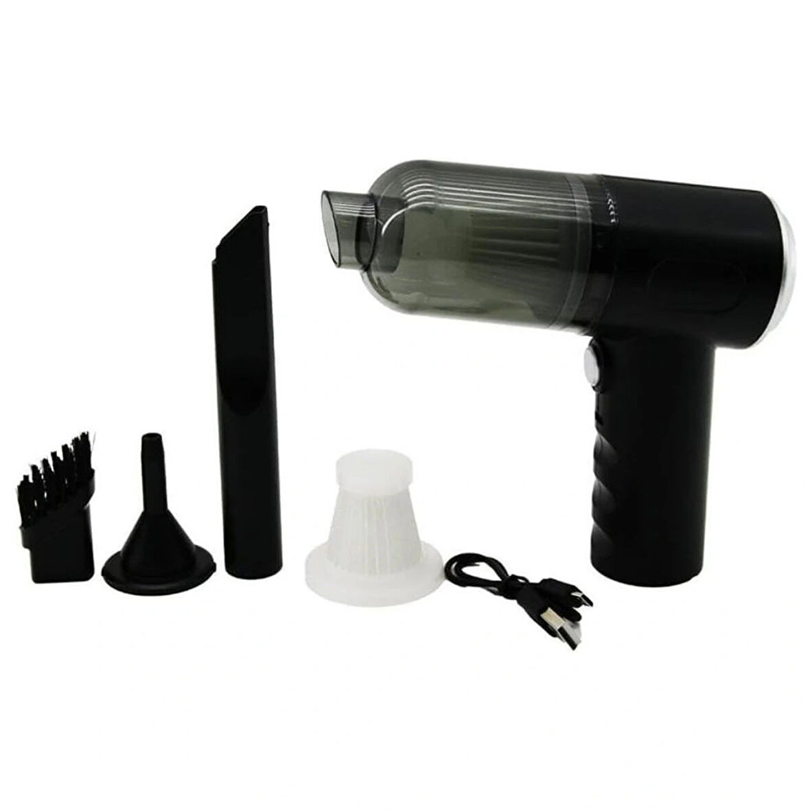 Leyloş 3in1 Araç İçi Kablosuz Şarjlı Mini El Süpürgesi Vakum Ve Üfleme