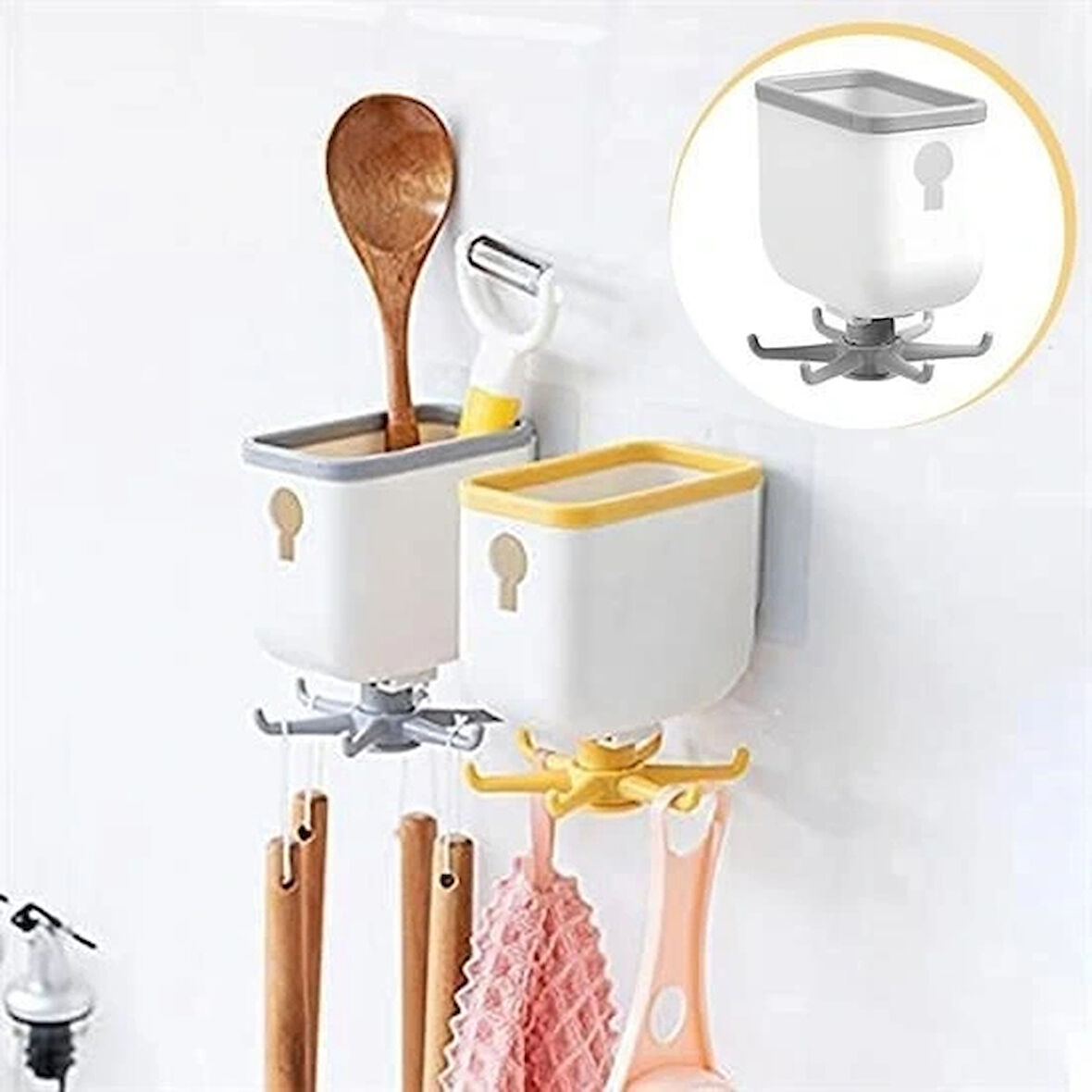 Leyloş Pratik Mutfak Askılığı Organizatör Ve Mutfak Düzenleyici Çok Amaçlı Askı