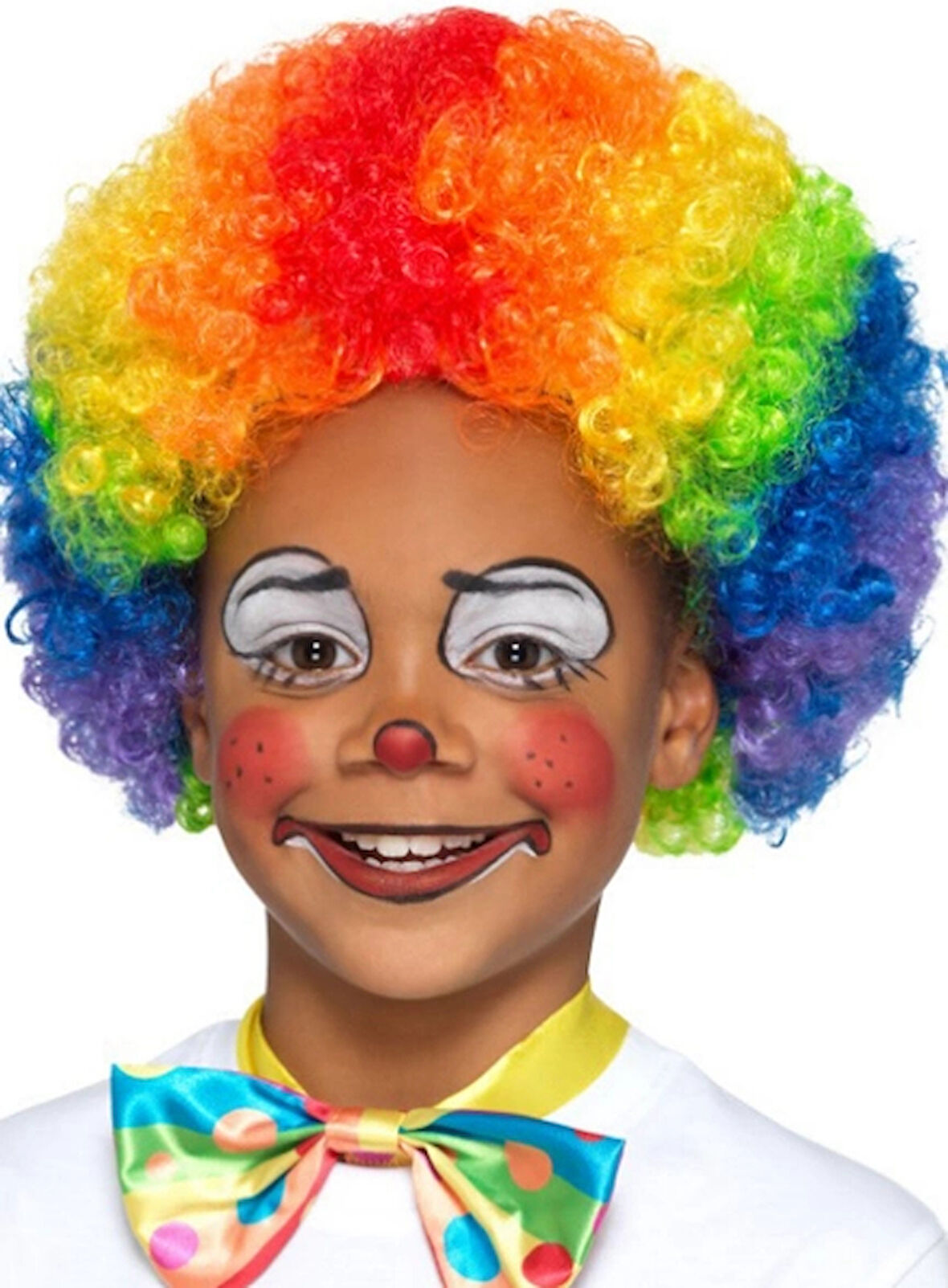 Rengarenk Kıvırcık Afro Peruk Bonus Saç