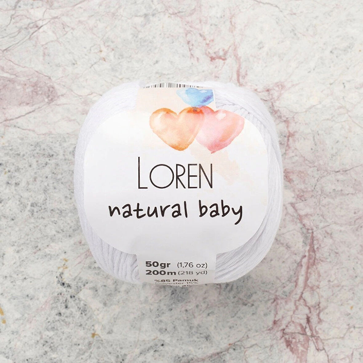 Leyloş Natural Baby Beyaz El Örgü İpi - R001 - 33829