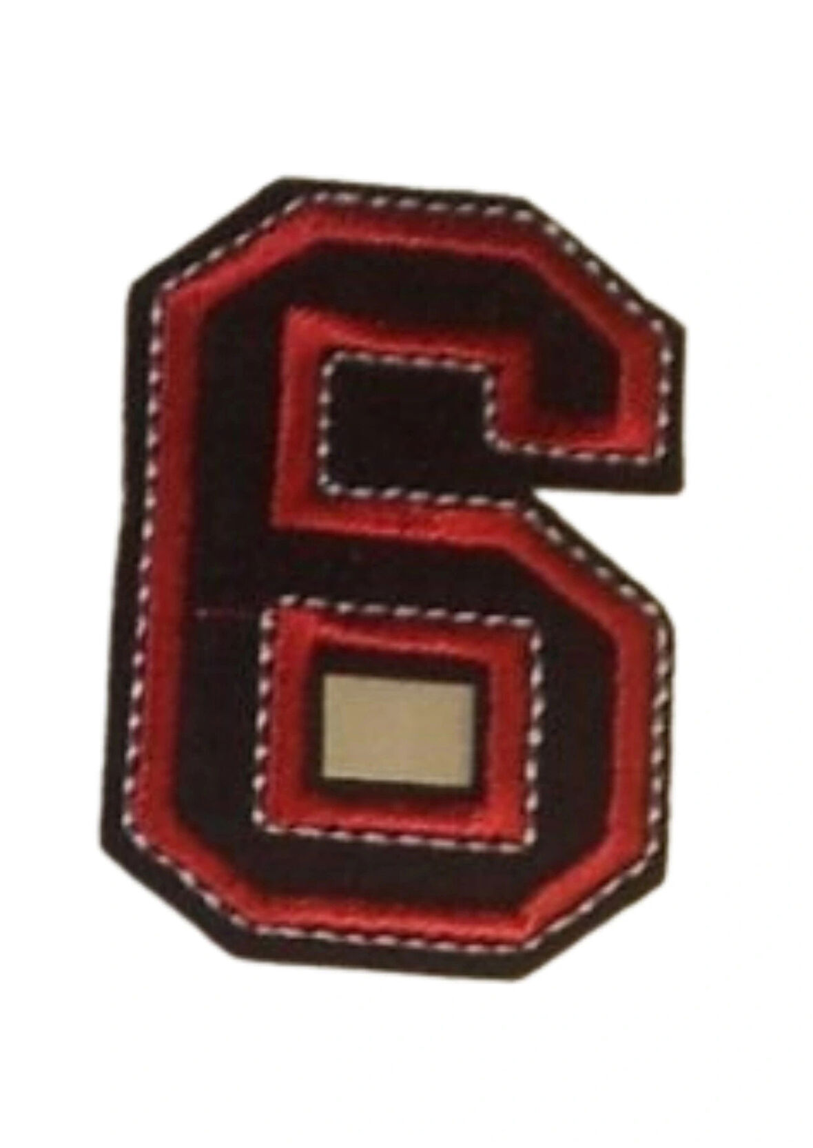 Aplike Ütü İle Yapışan 6  Rakamı  Arma 4x5 Cm