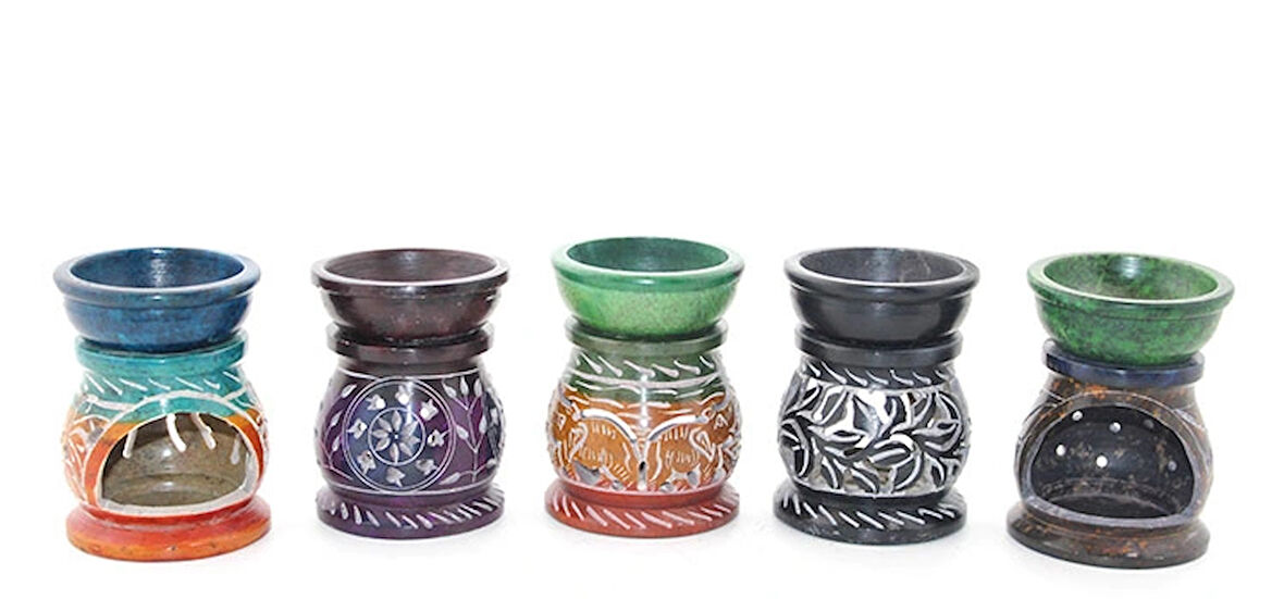 Obsidian Taşı Buhurdanlık Model 6