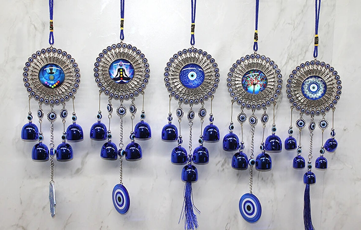 Metal Nazar Boncuğu Çan Model 9